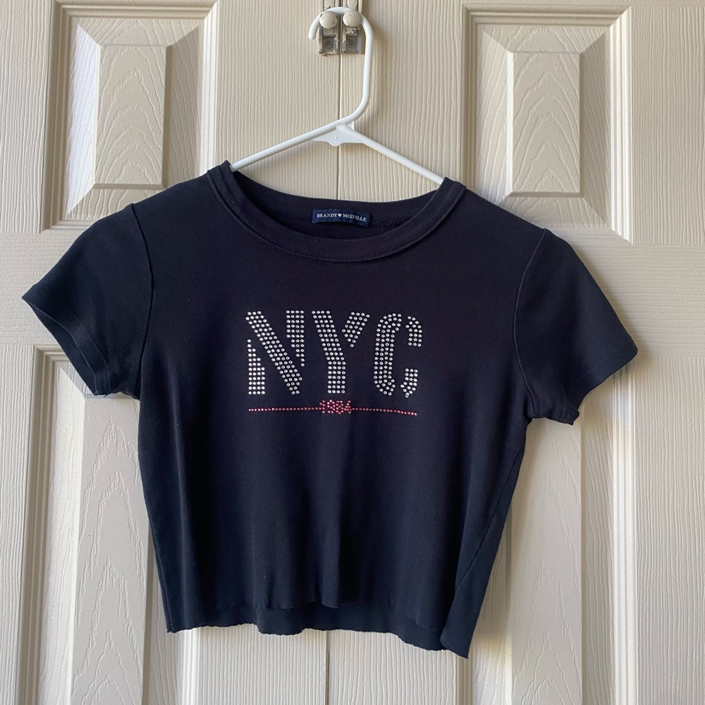 Brandy Melville Bedazzled Black Top🖤